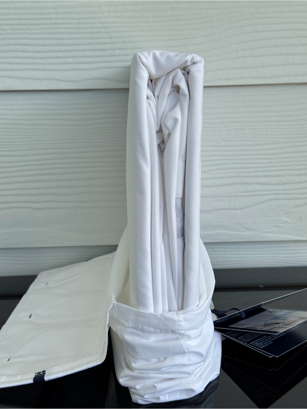 Ralph Lauren Palmer Percale Queen Flat Sheet Organic Cotton 464TC Navy Trim NWT - Picture 8 of 8